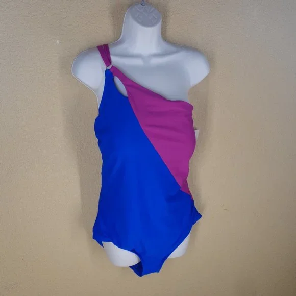 NWT WOMEN'S LANDS' END ONE SHOULDER SWIMSUIT SZ 20W - Picture 2 of 5